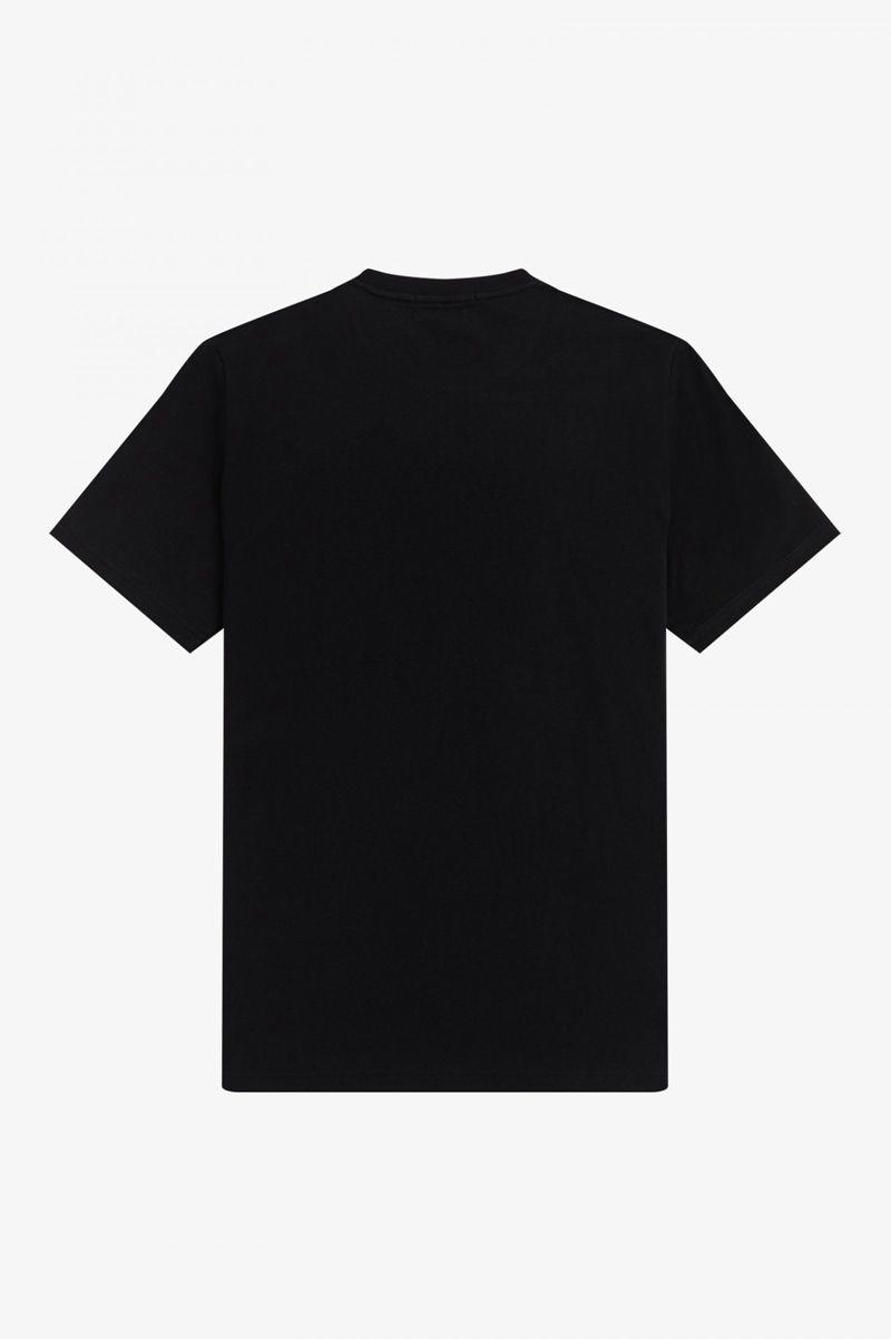 Black Fred Perry M3839 Men's T Shirts | PH 1717GSOL